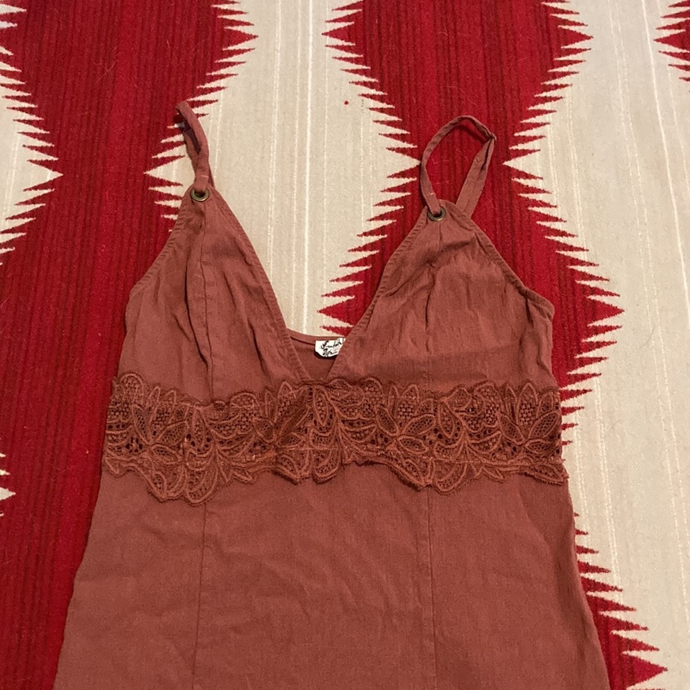 Free People Intimately rust colored mini dress